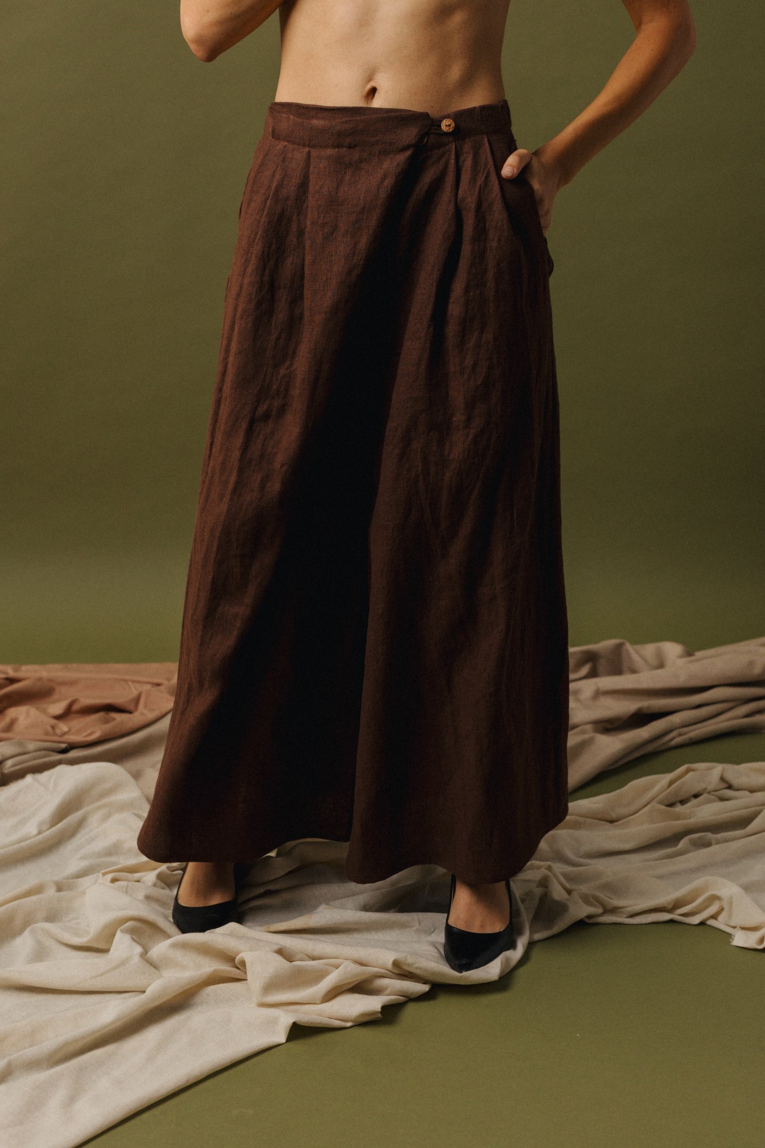 Adrian Wrap Pant - Linen