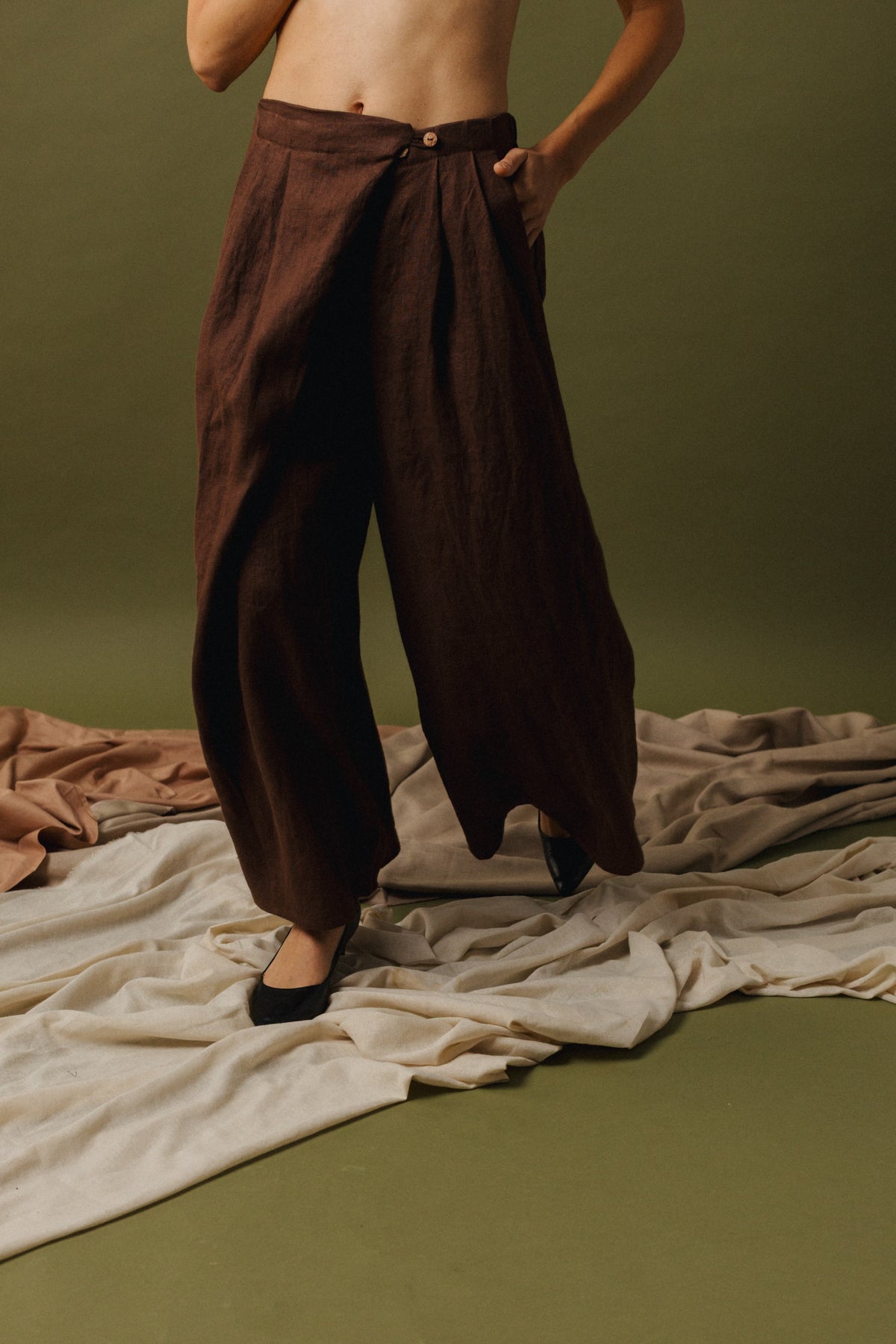 Adrian Wrap Pant - Linen
