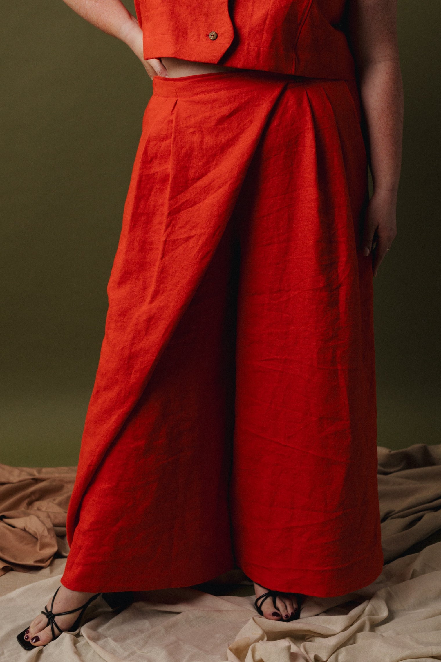 Adrian Wrap Pant - Linen