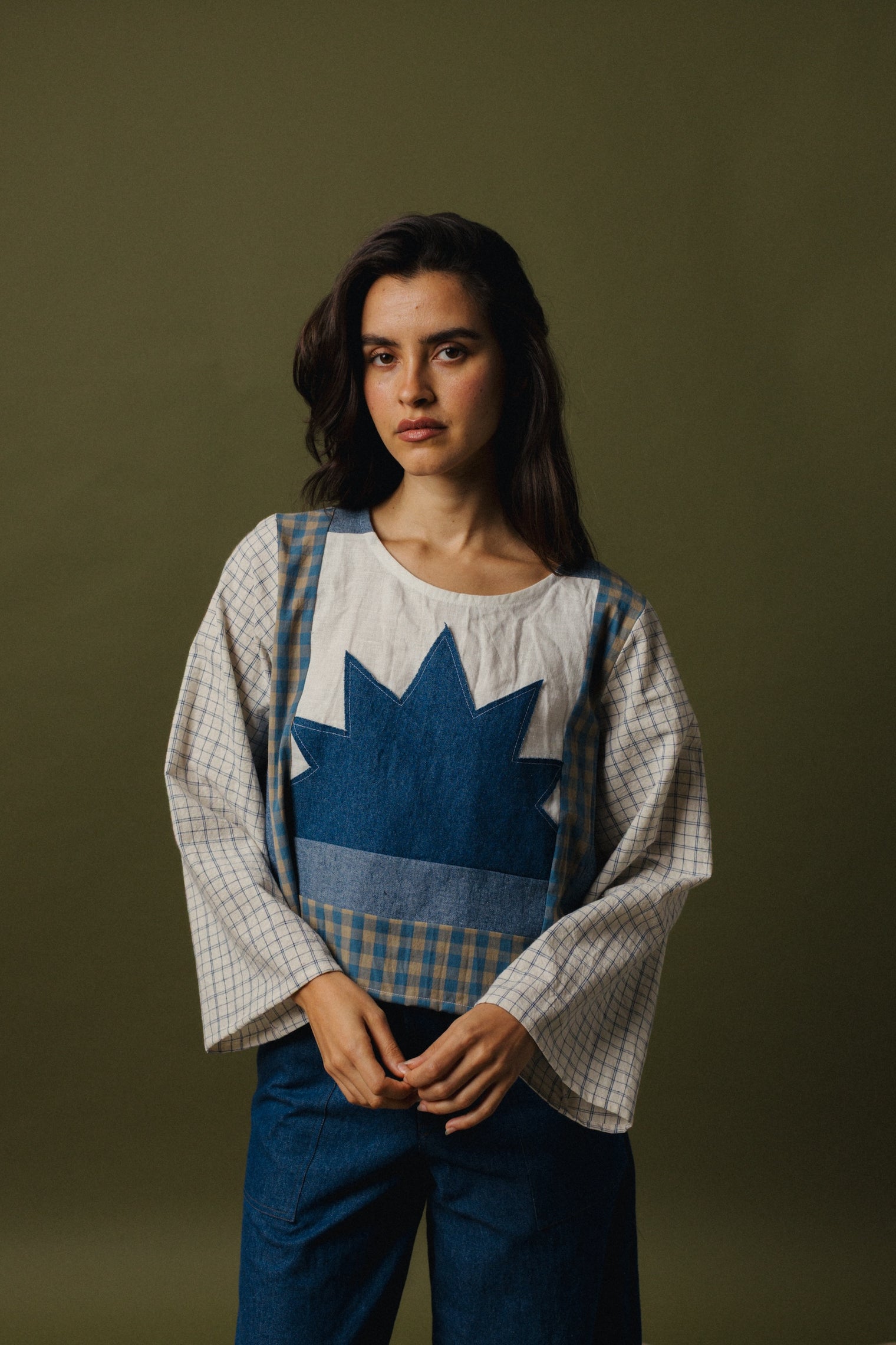 Long Sleeve Geometry Top