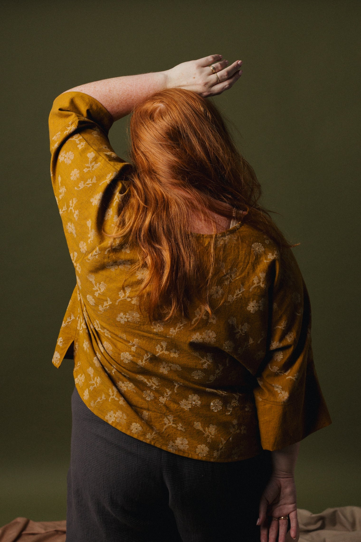 3/4 Sleeve Hanna Top - Block Printed Cotton