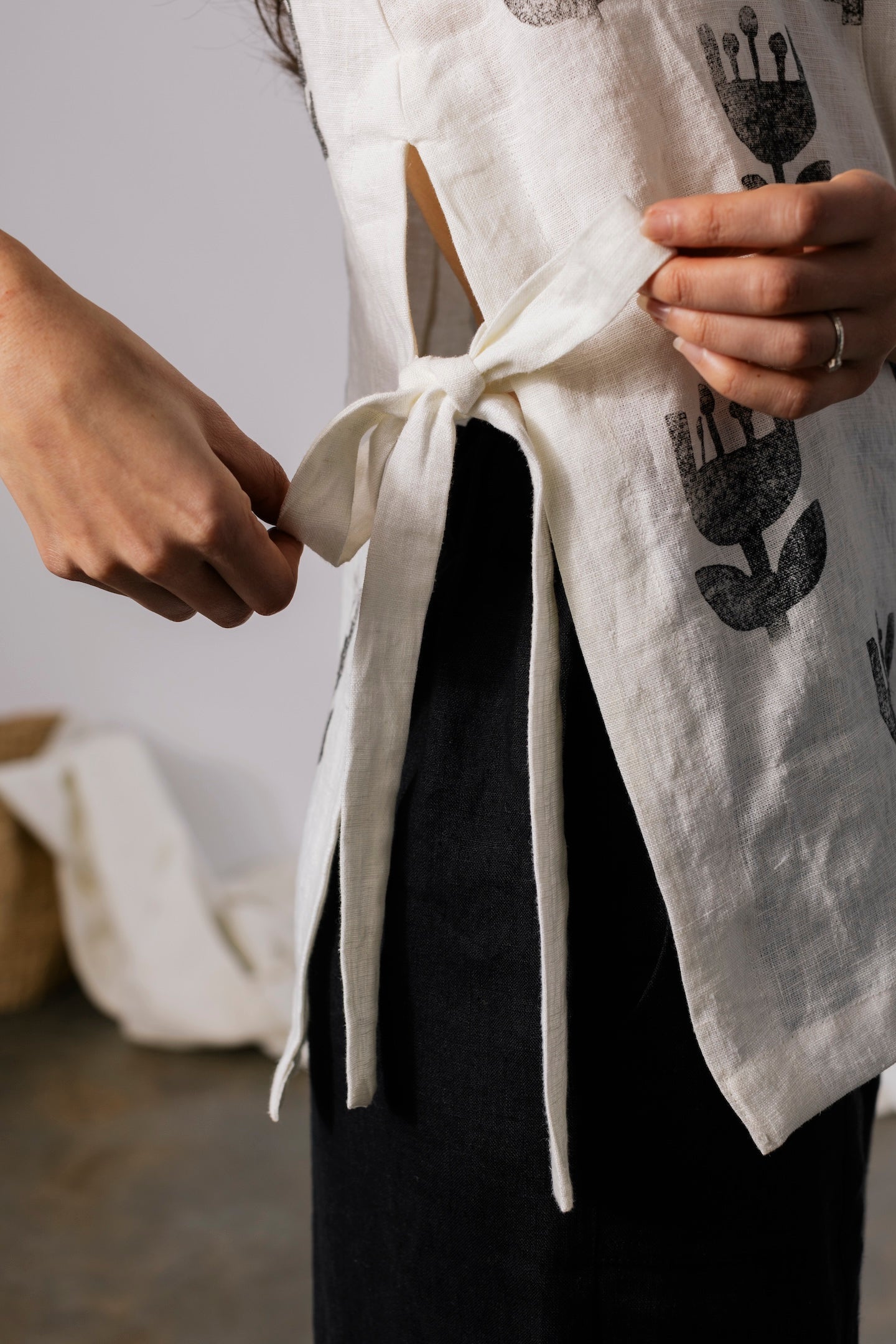 Maeva Top - Block Printed Linen