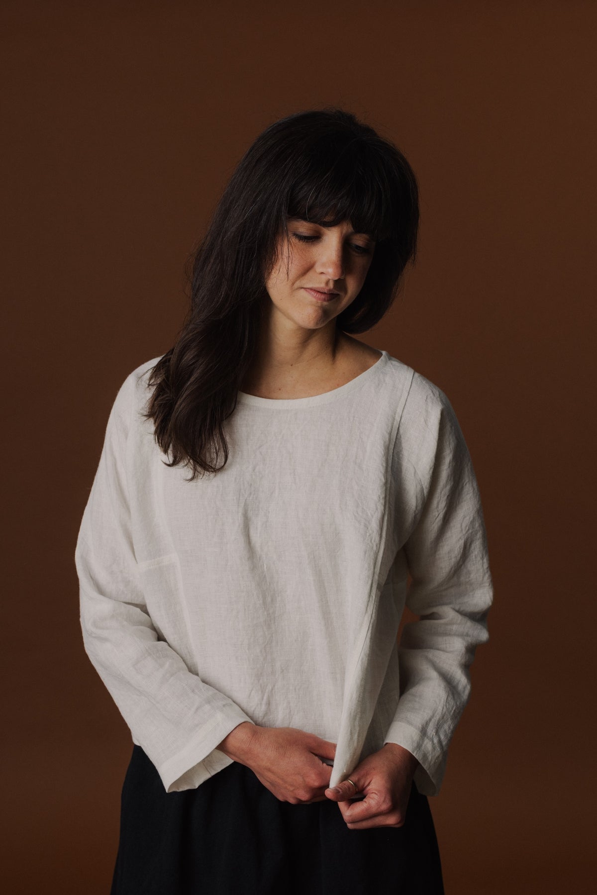 Molly Long Sleeve Top - Linen