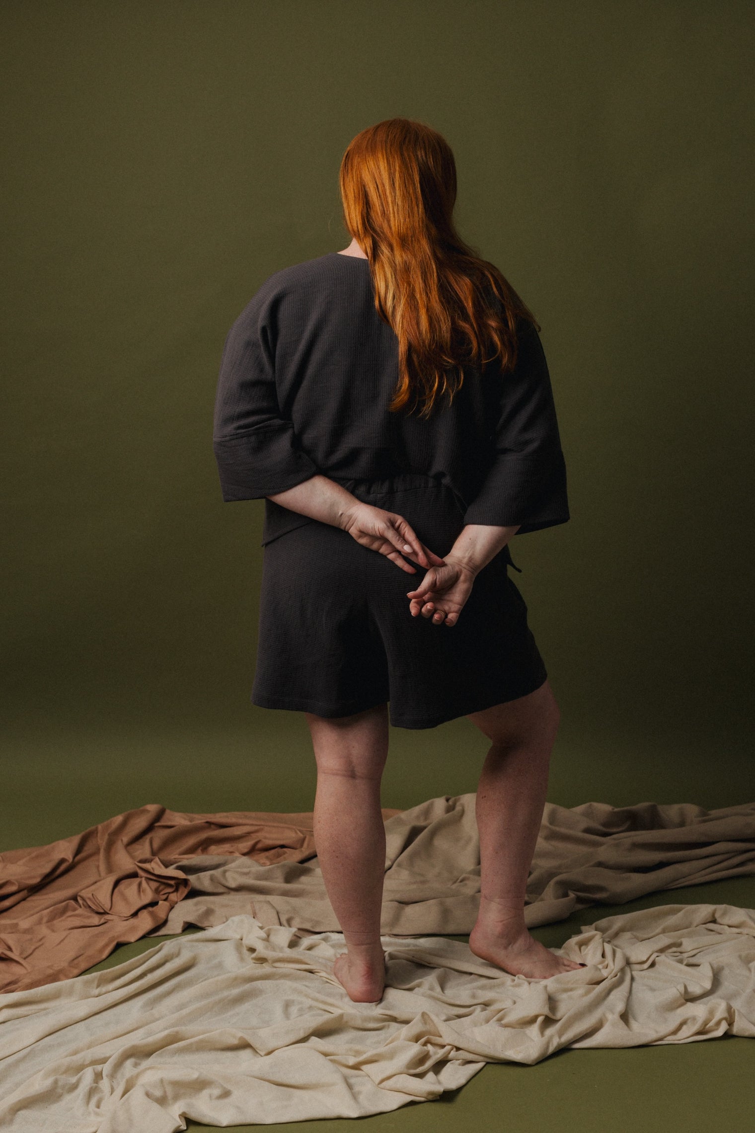 3/4 Sleeve Hanna Top - Waffle