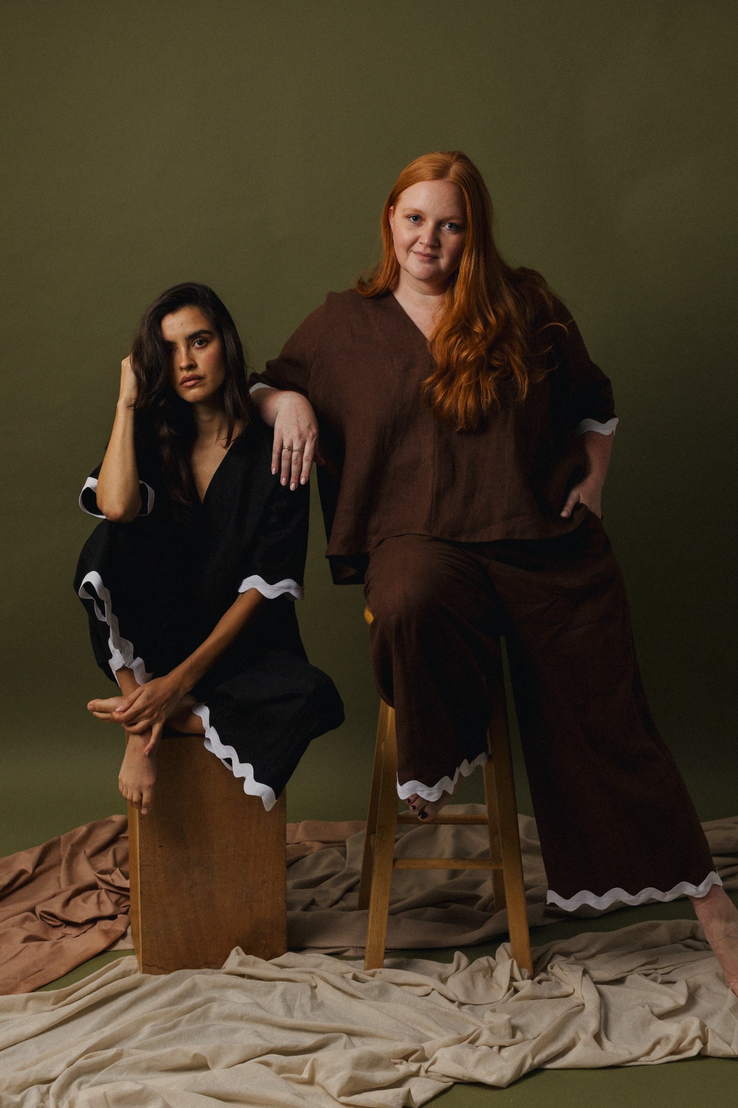 Haven Tee - Linen with Ric Rac