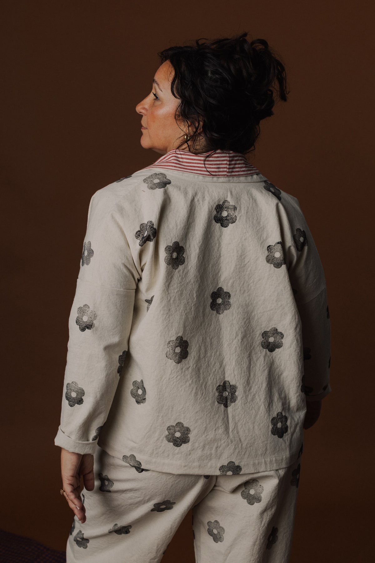 Uma Jacket - Block Print on Workcloth