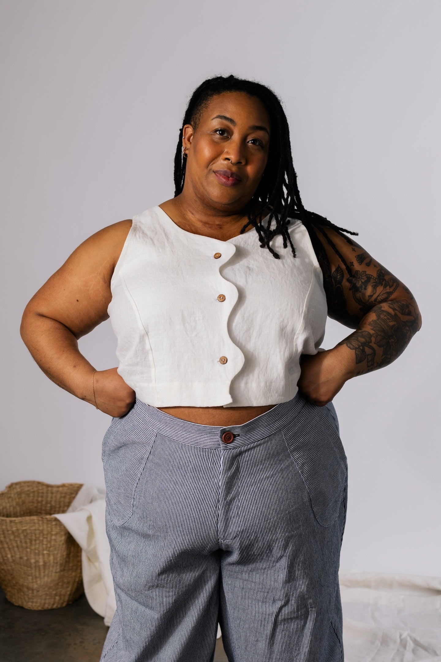Wavy Top - Linen – Pamut Apparel