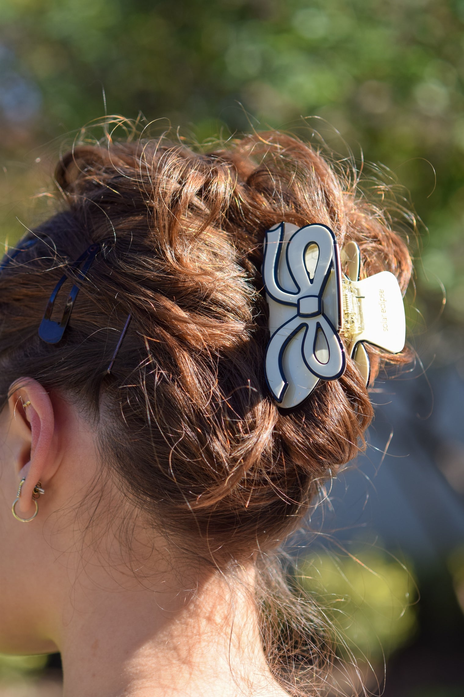 Hair Claw - Tortoise Heart + French Bow