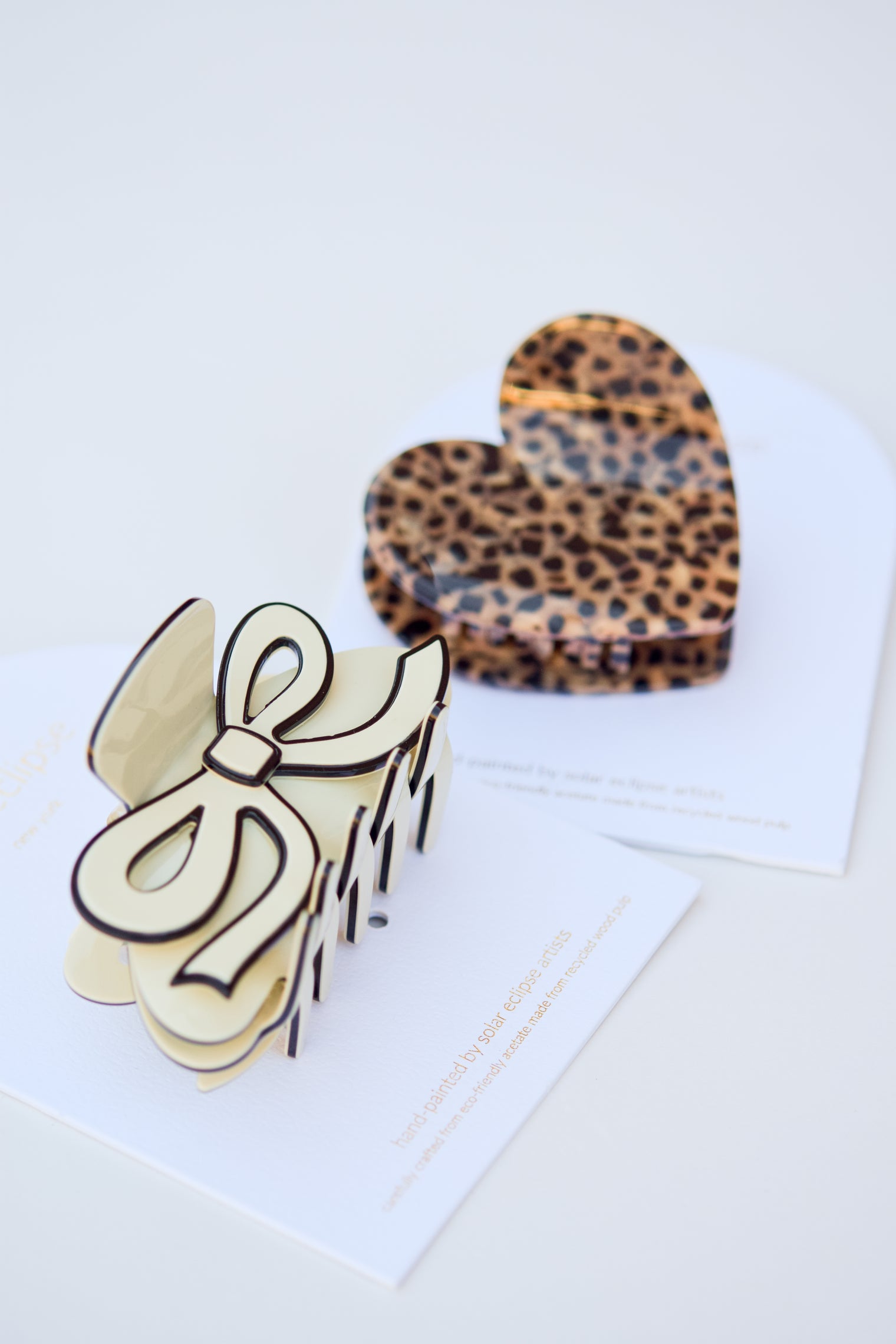 Hair Claw - Tortoise Heart + French Bow