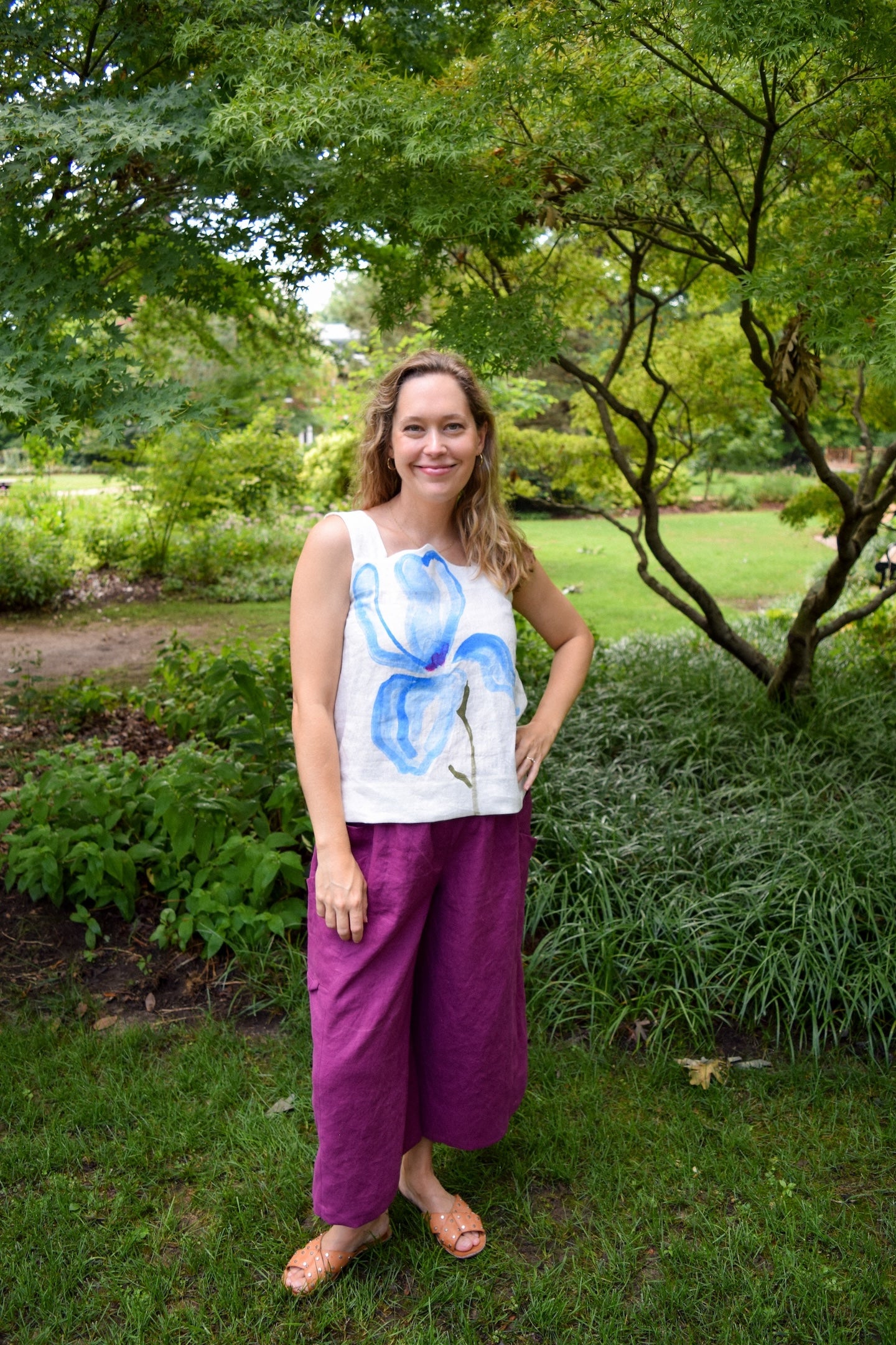 Bloom Top - Limited Edition - Handpainted on Linen