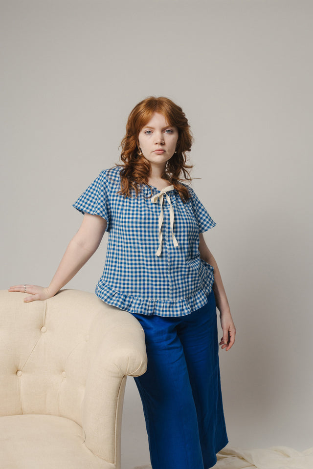 Zoe Top - Handwoven Cotton