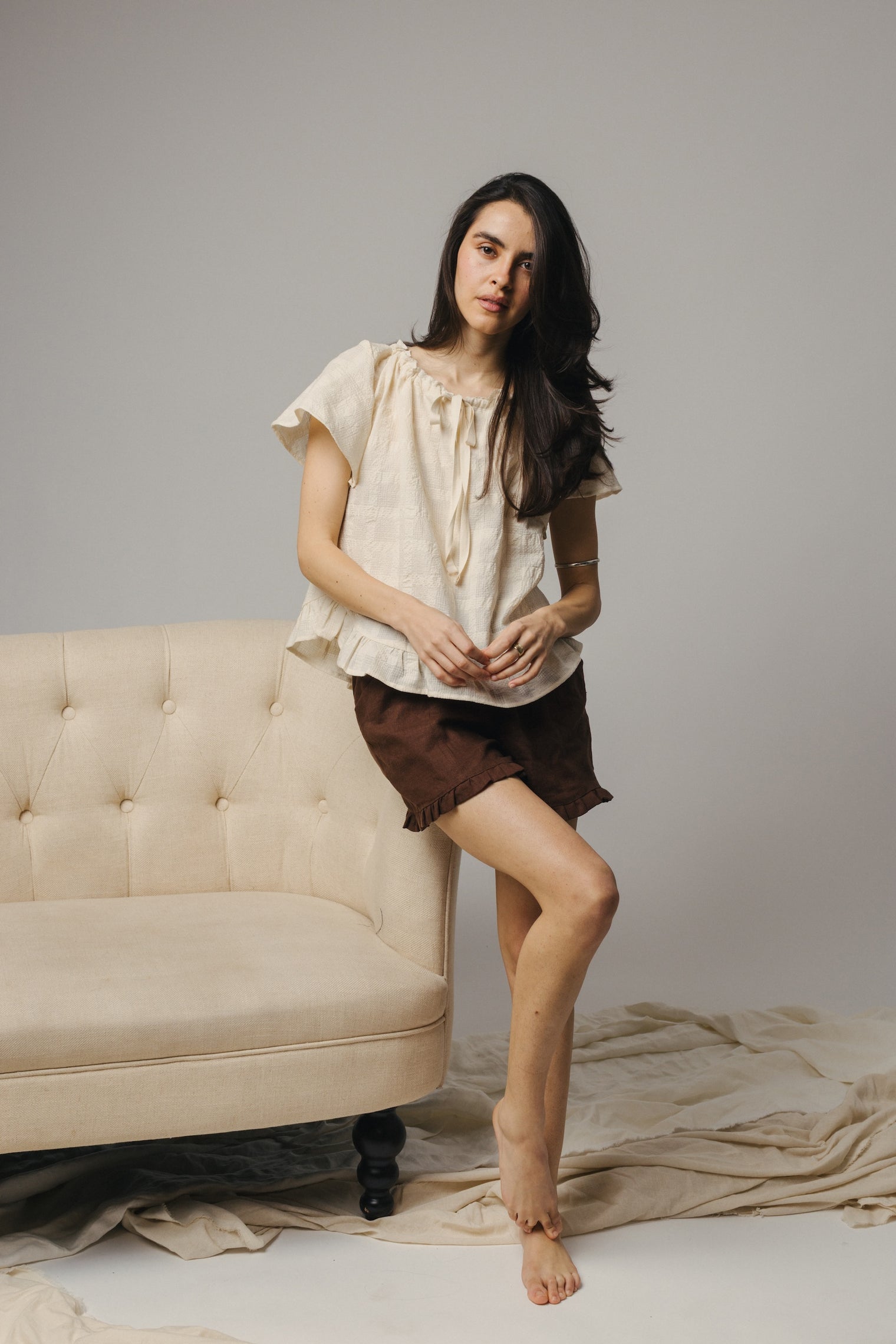 Zoe Blouse - Handwoven Cotton