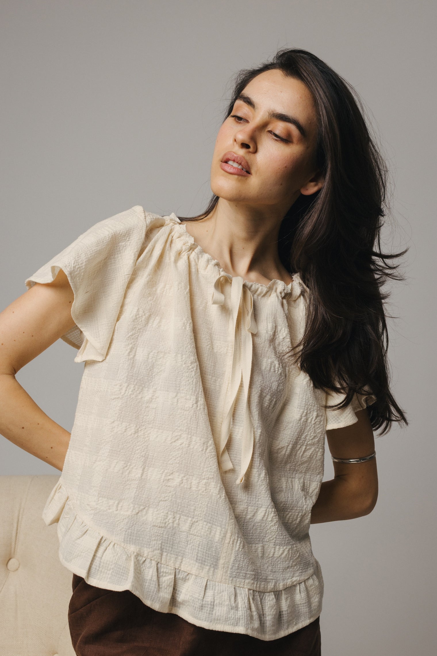 Zoe Blouse - Handwoven Cotton