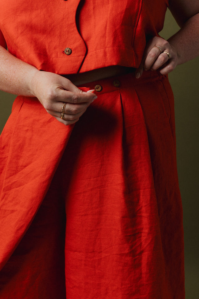 Adrian Wrap Pant - Linen