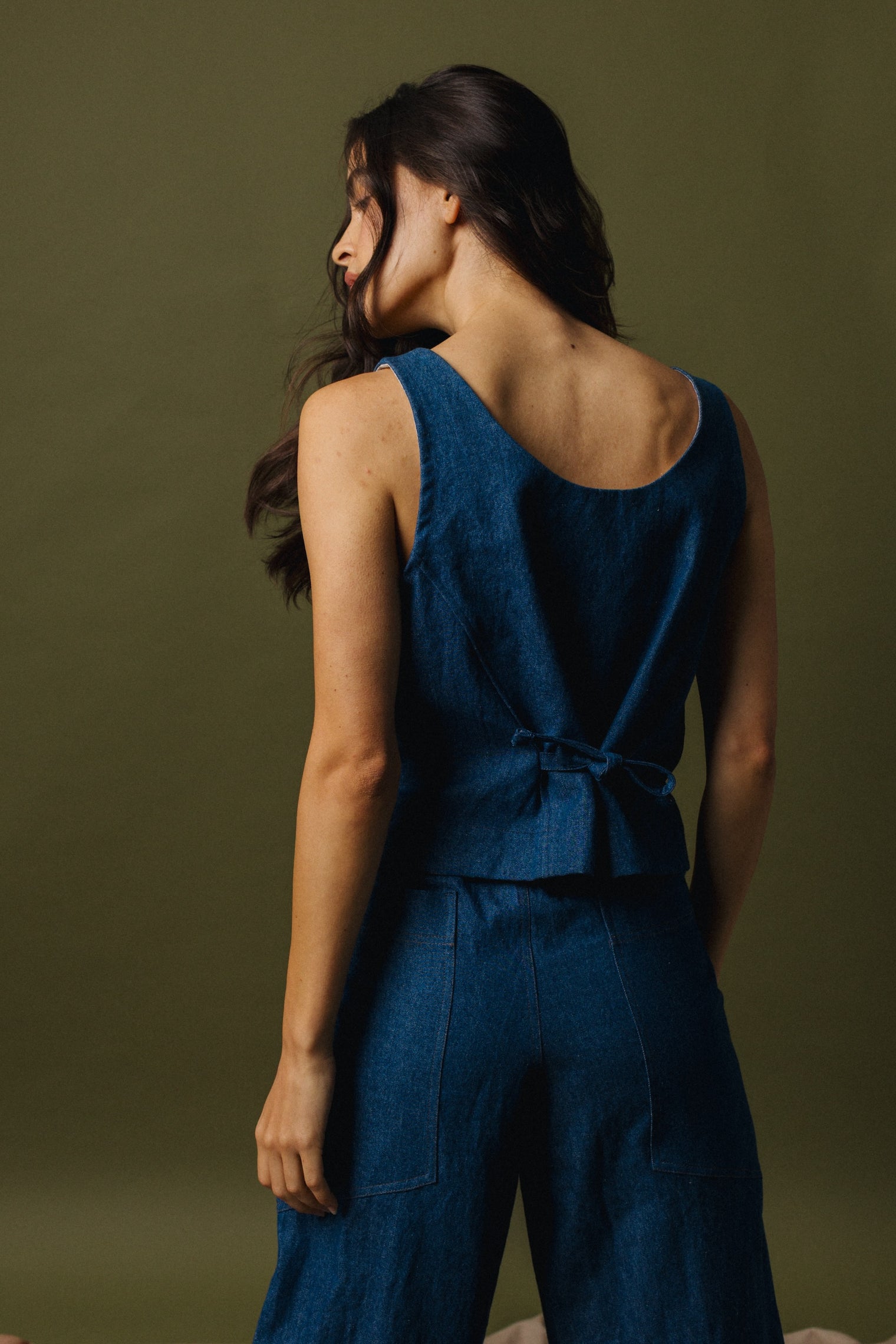 Cecily Vest - Denim