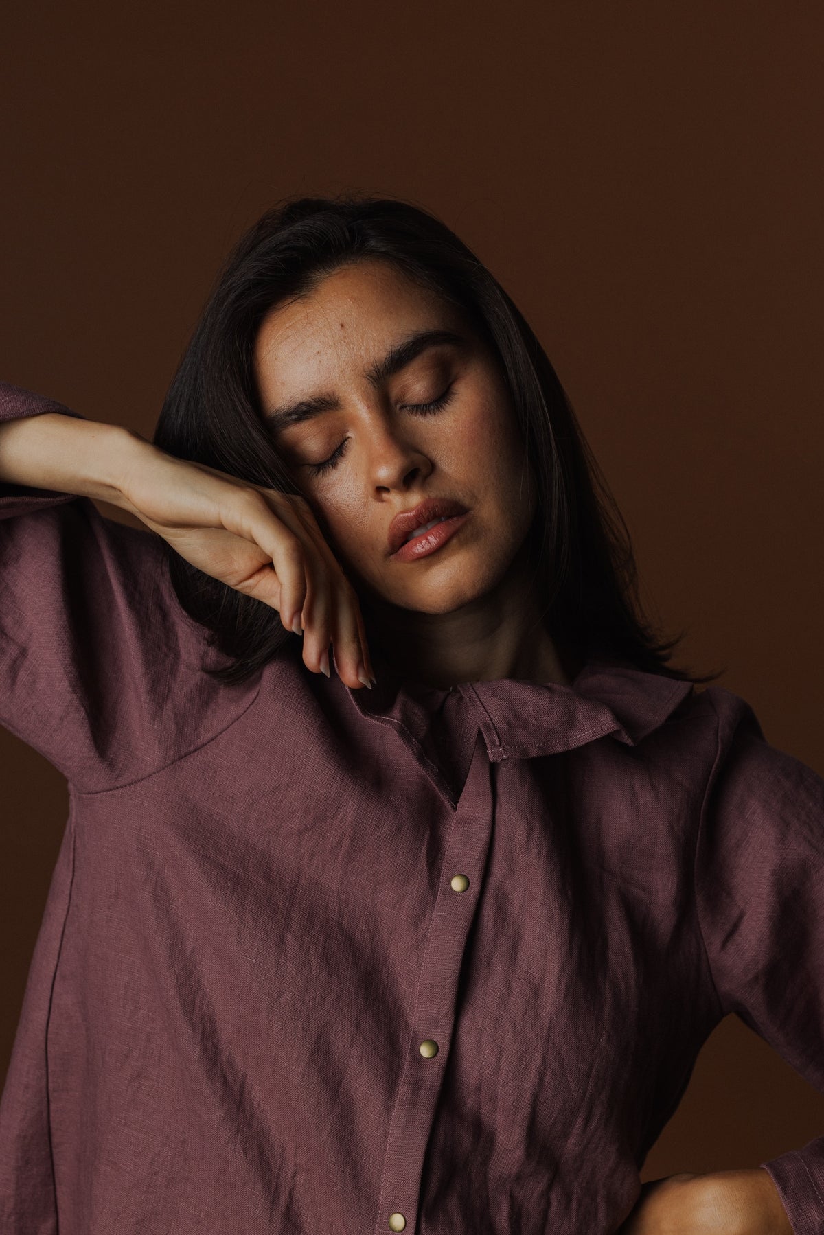 Frill Collar Celine Shirt - Linen