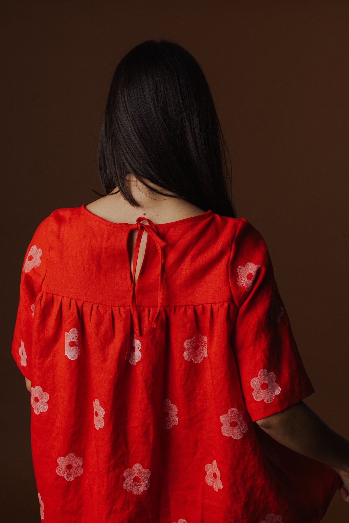 Claire Blouse - Block Printed Linen