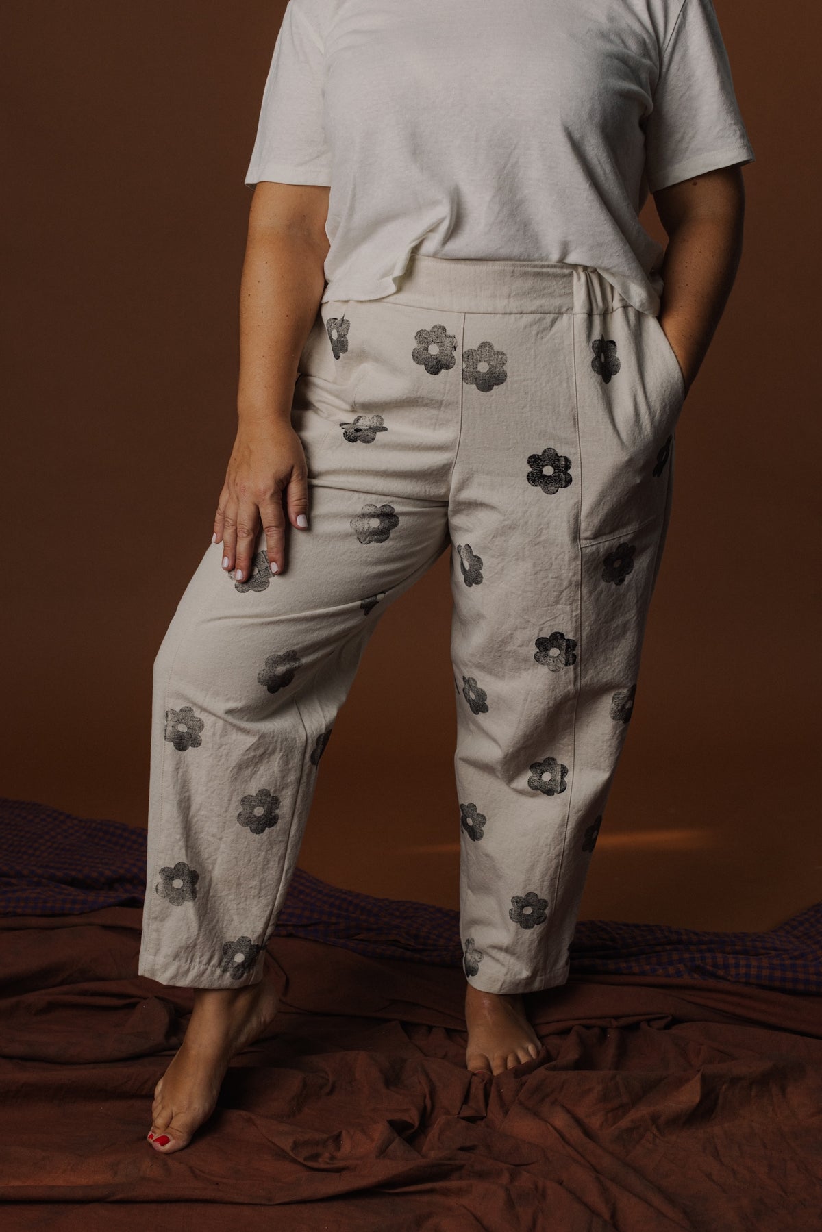 Emil Taper Pant - Block Print on Workcloth