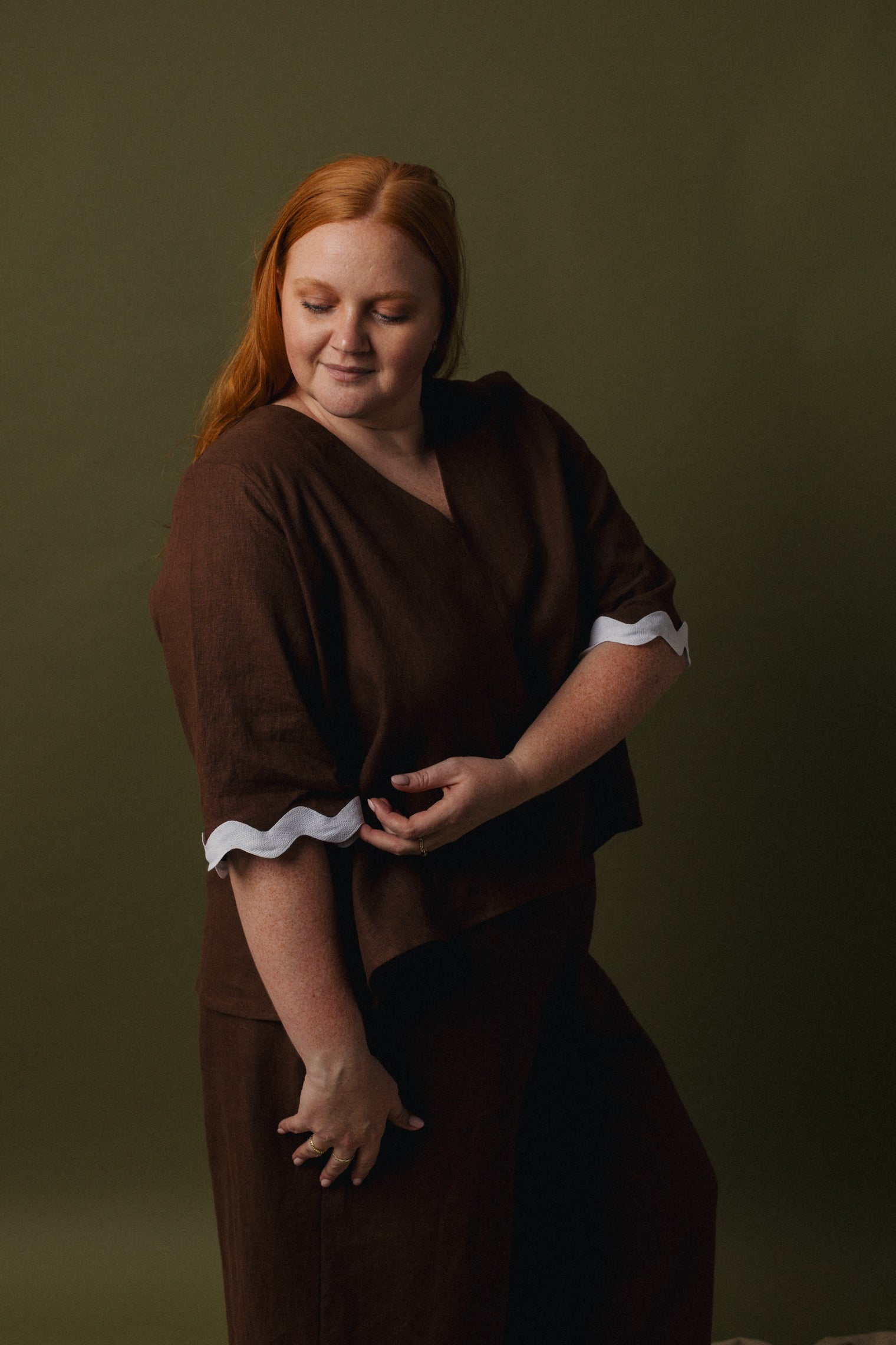 Haven Tee - Linen with Ric Rac