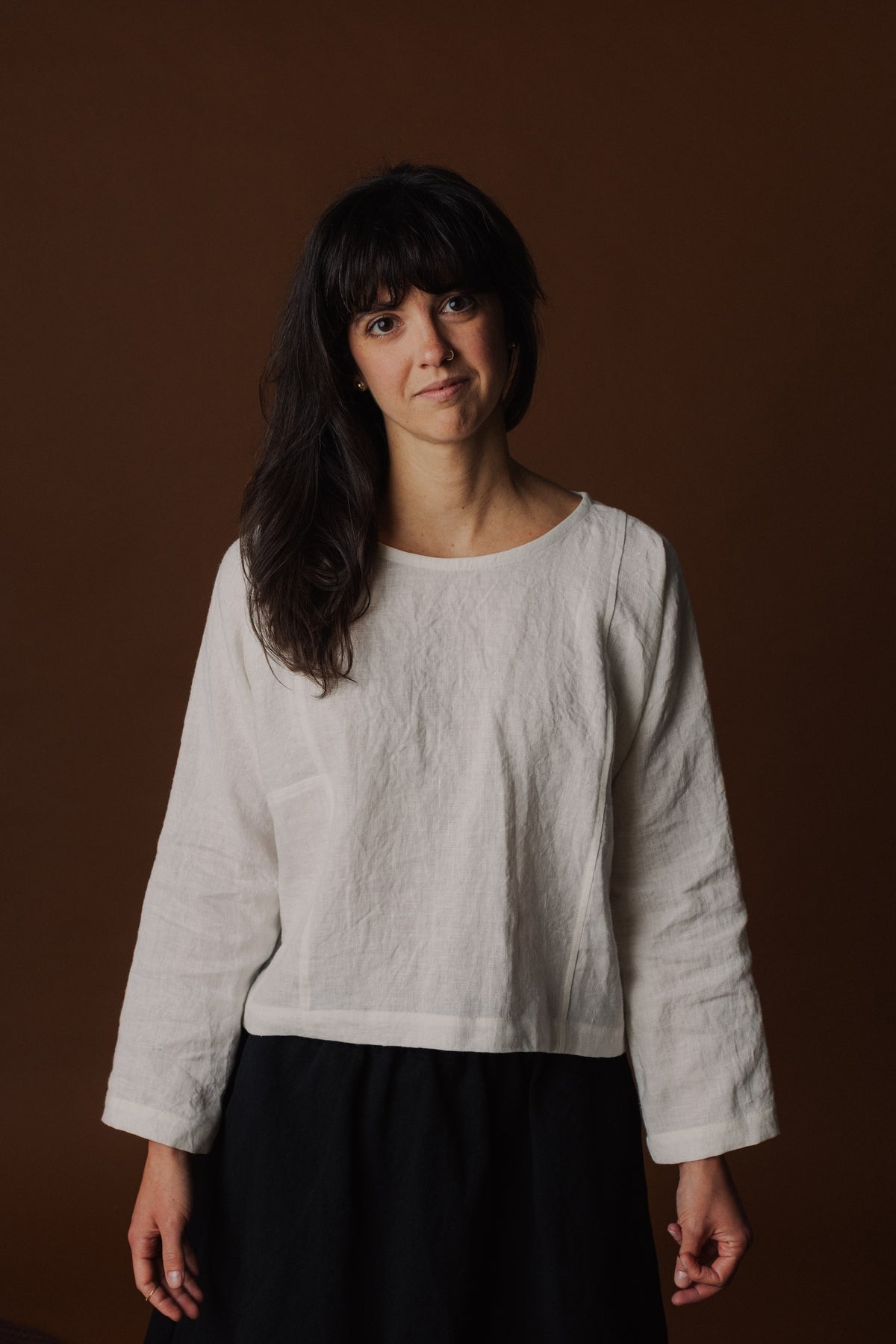 Molly Long Sleeve Top - Linen