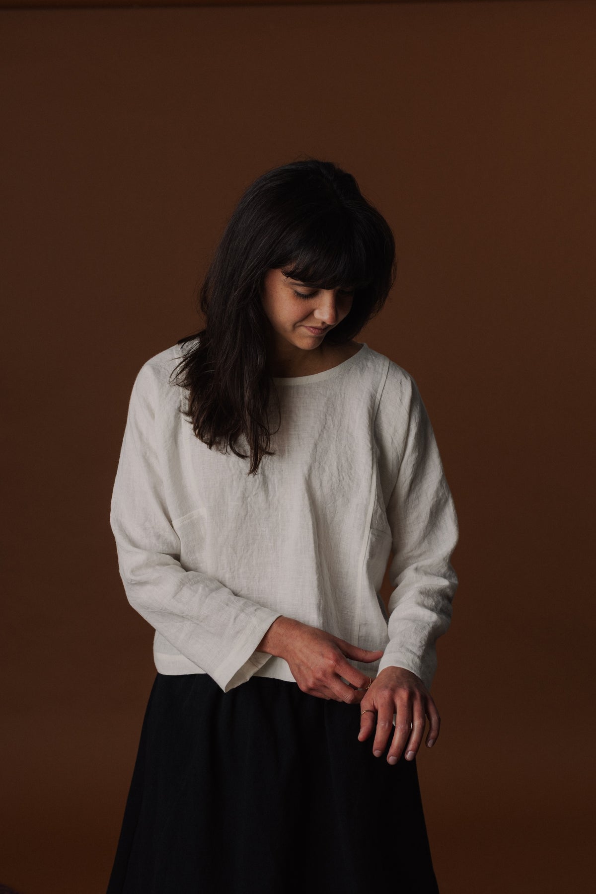Molly Long Sleeve Top - Linen