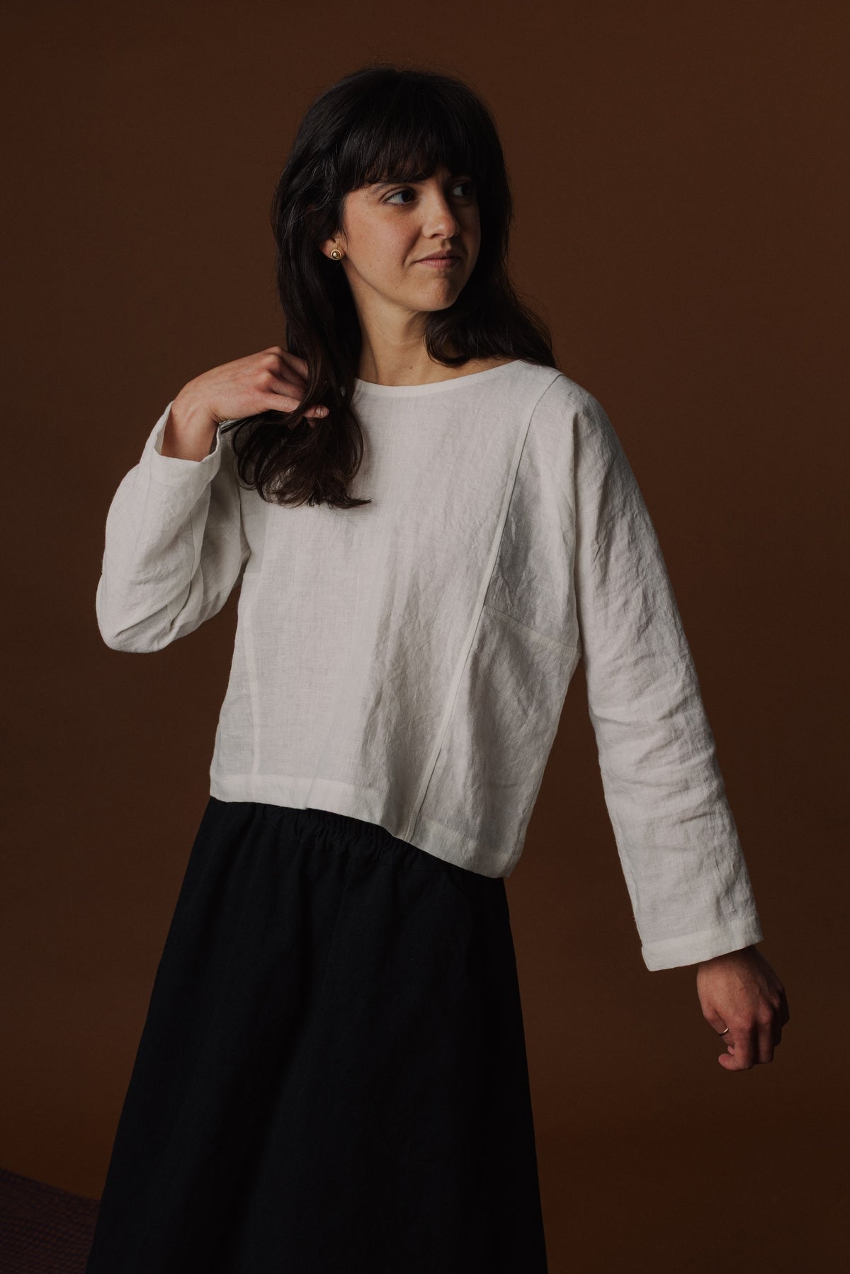 Molly Long Sleeve Top - Linen