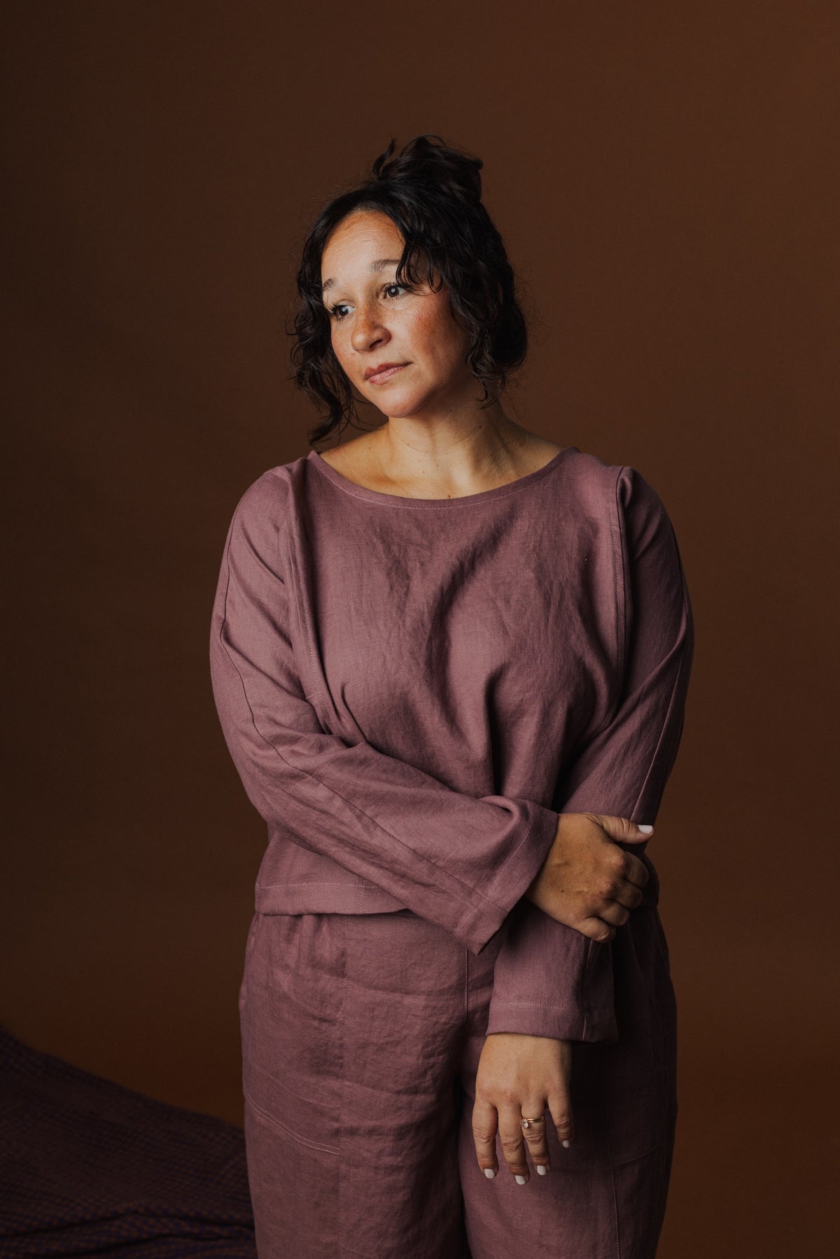 Molly Long Sleeve Top - Linen