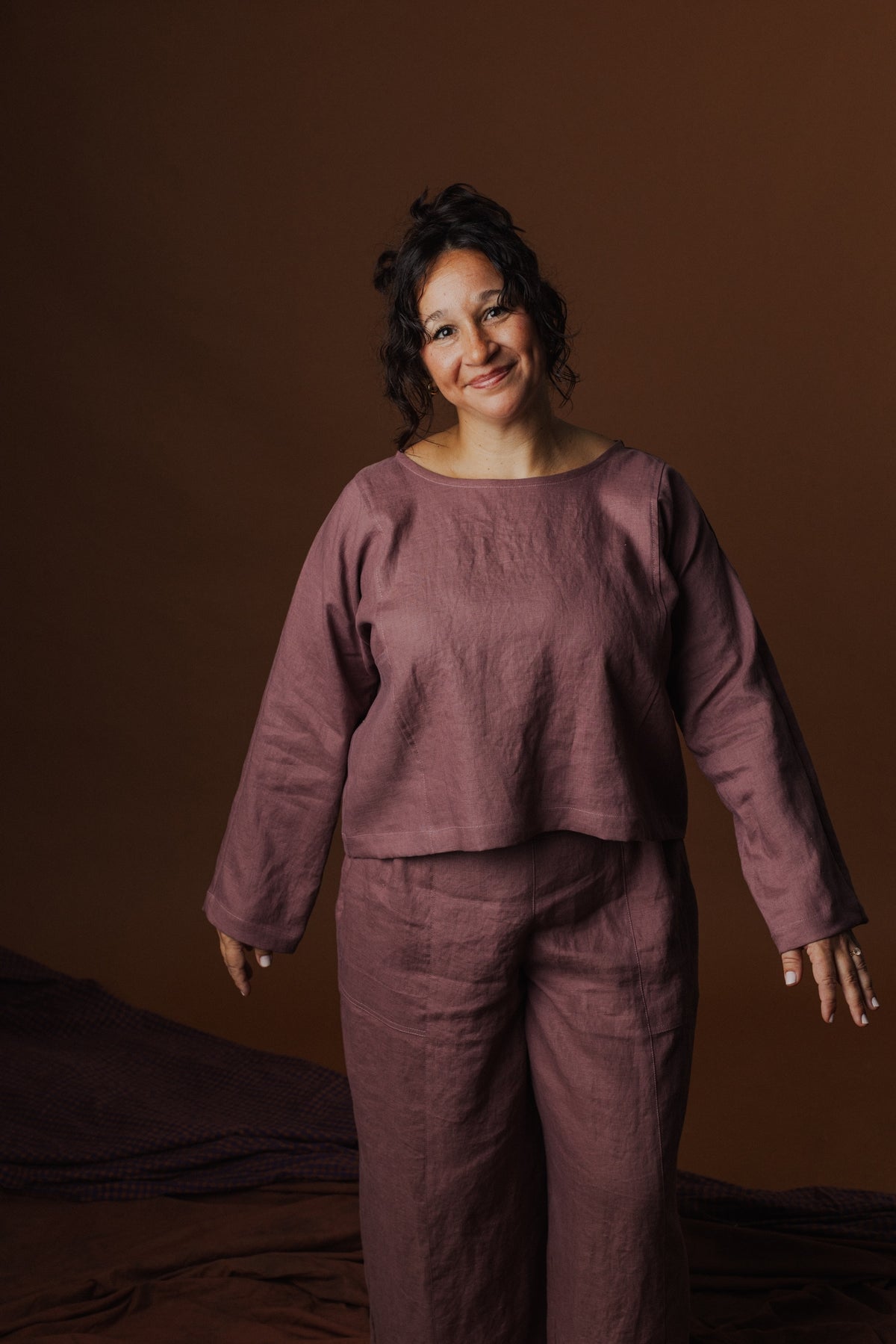 Molly Long Sleeve Top - Linen