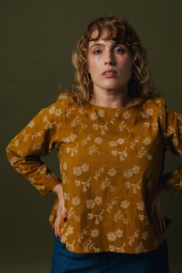 Opal Top - Block Printed Cotton