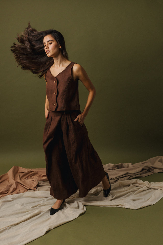 Wavy Top - Linen