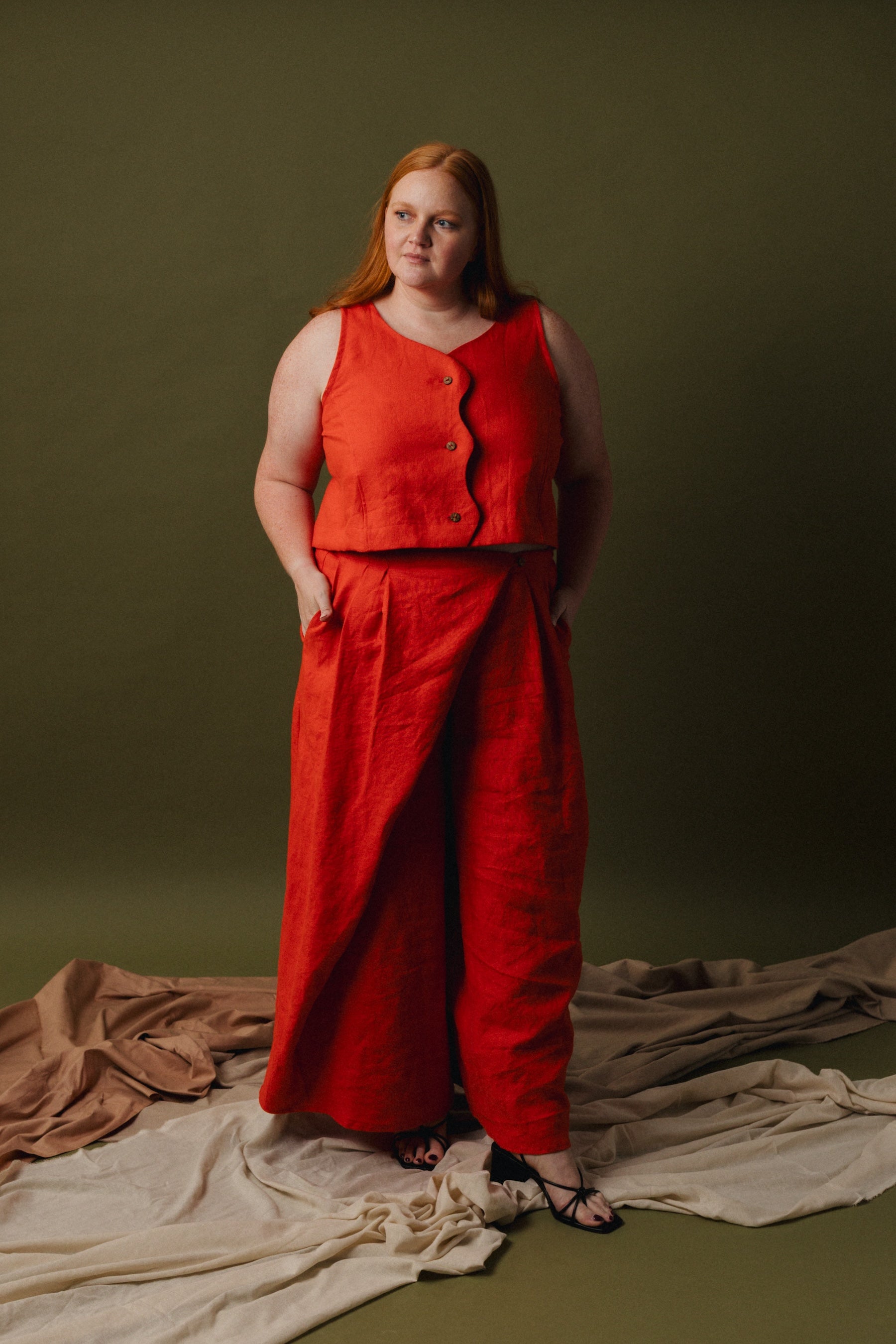 Wavy Top - Linen – Pamut Apparel