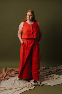 Wavy Top - Linen