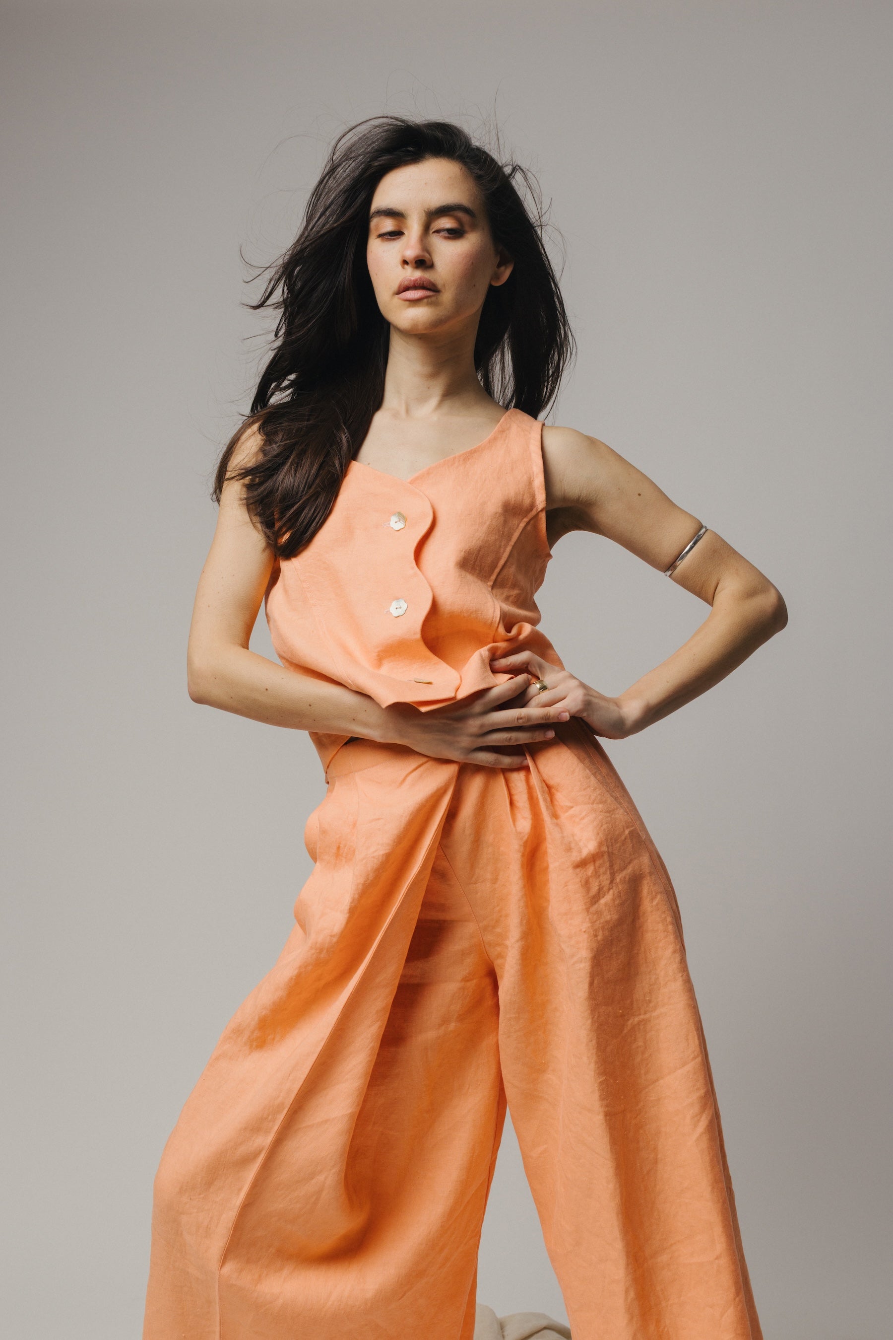 Wavy Top - Linen – Pamut Apparel
