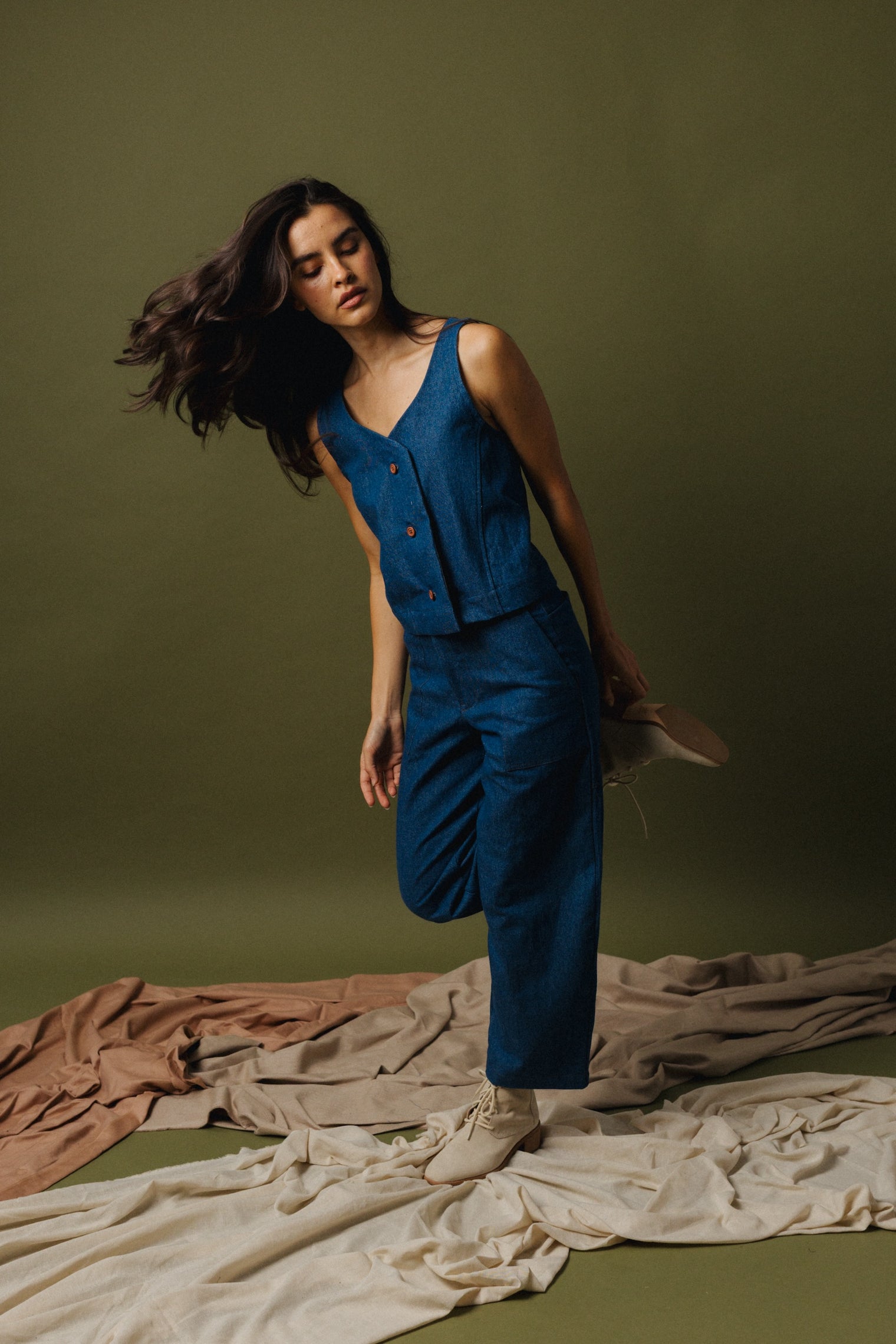 Cecily Vest - Denim