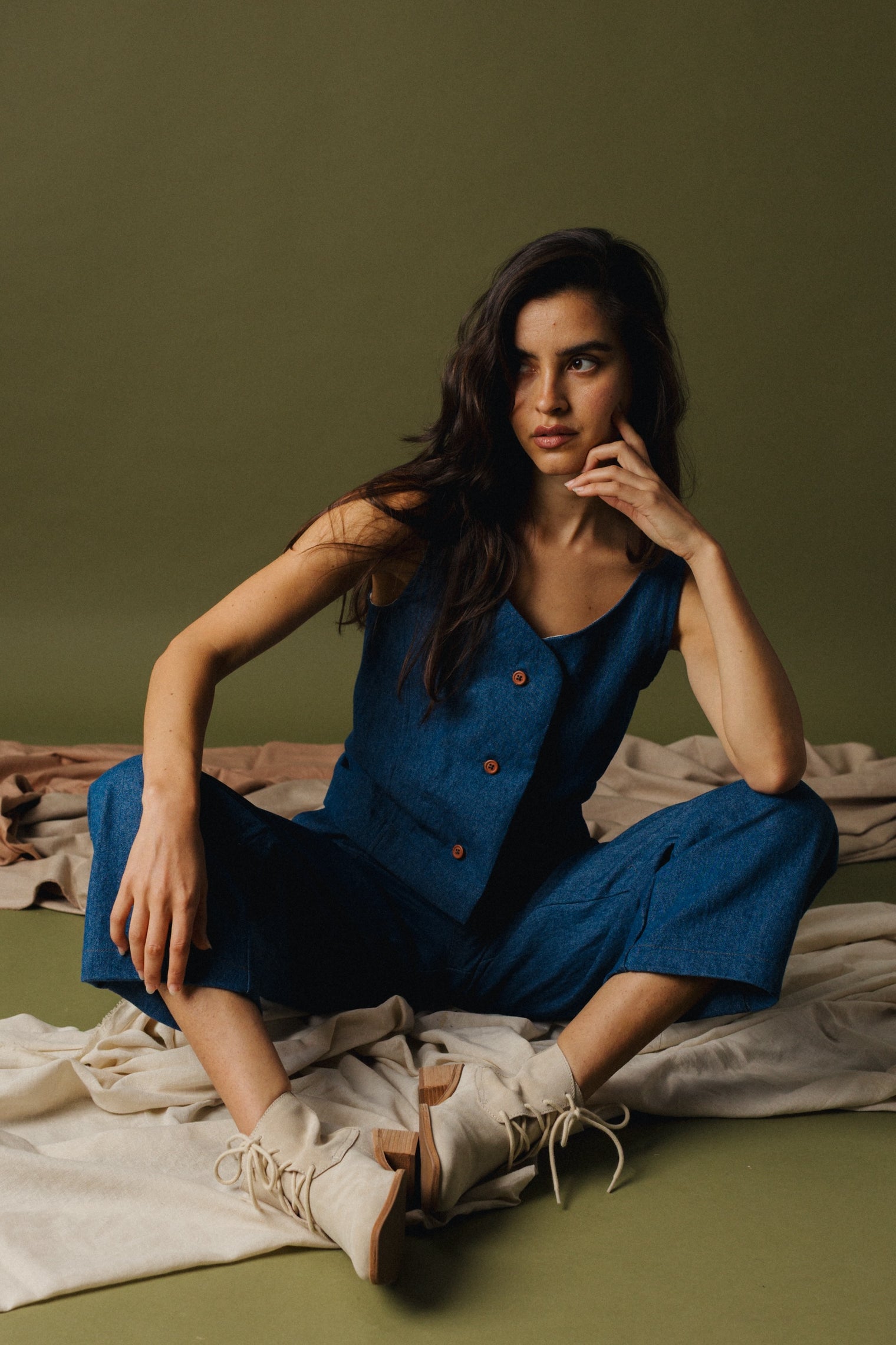 Cecily Vest - Denim
