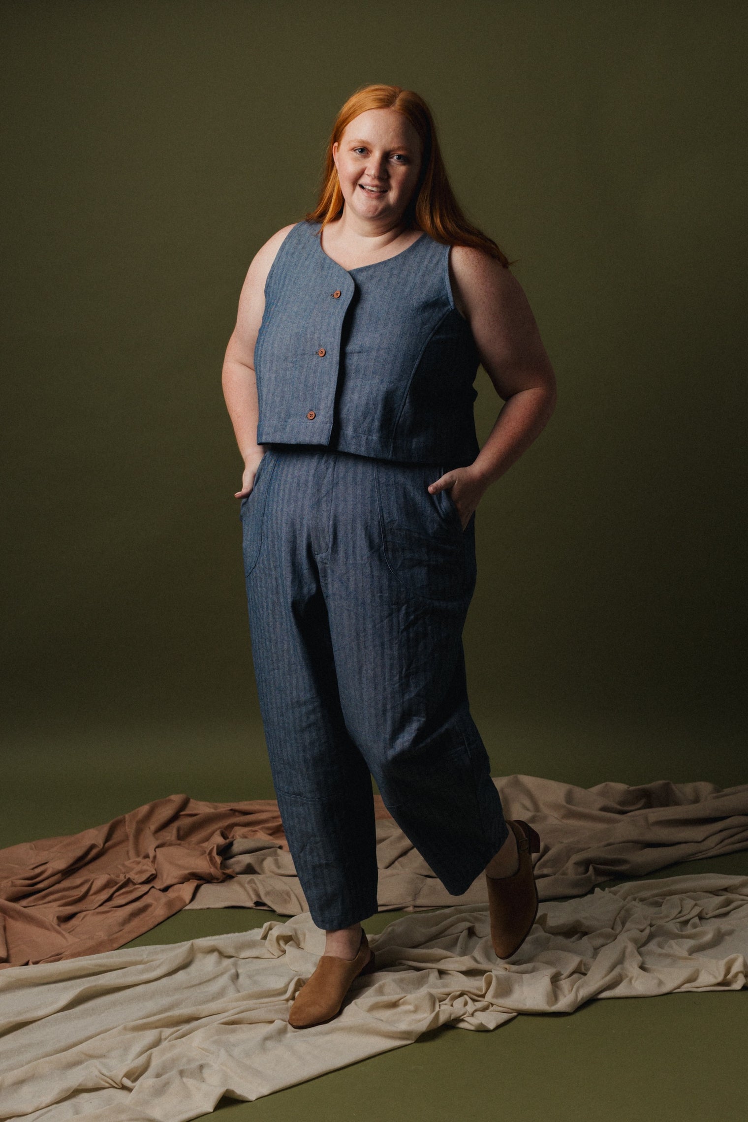 Cecily Vest - Denim