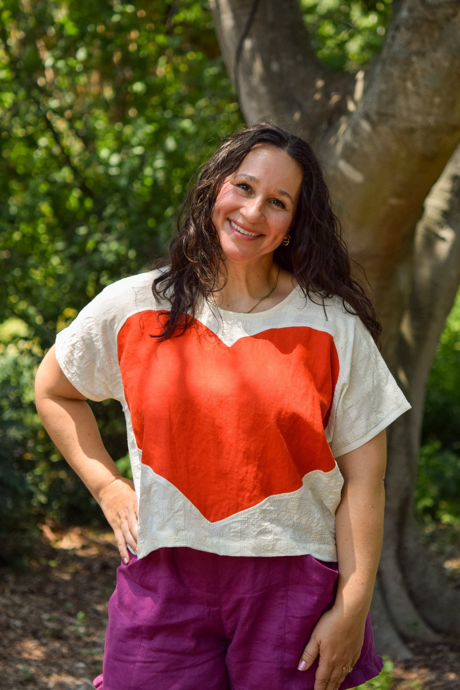 Heart Top - Handwoven Cotton