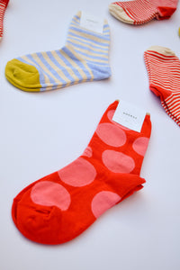 Crew Sock - Red Polka Dot