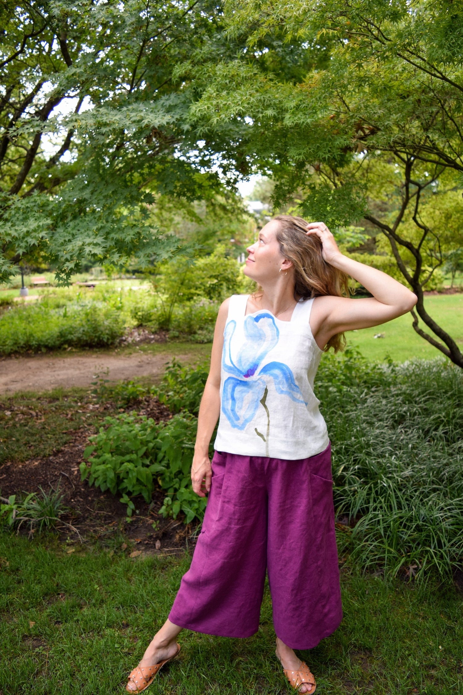 Bloom Top - Limited Edition - Handpainted on Linen