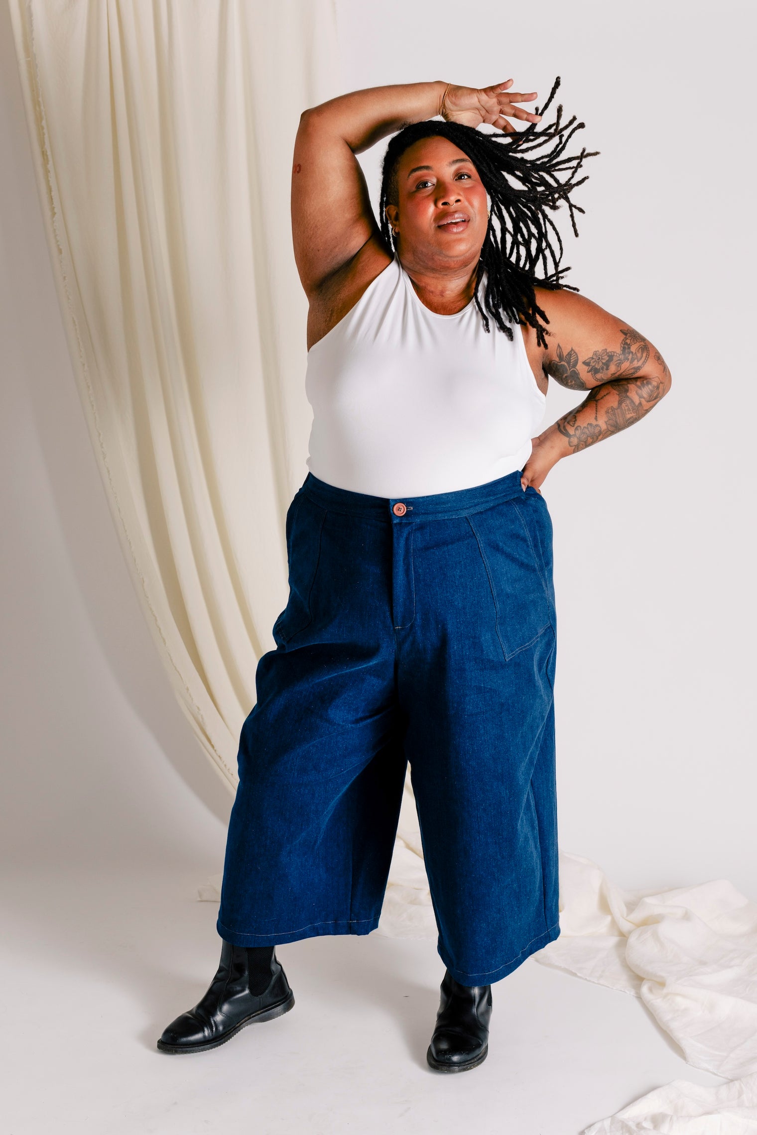 Frankie Wide Pant - Denim