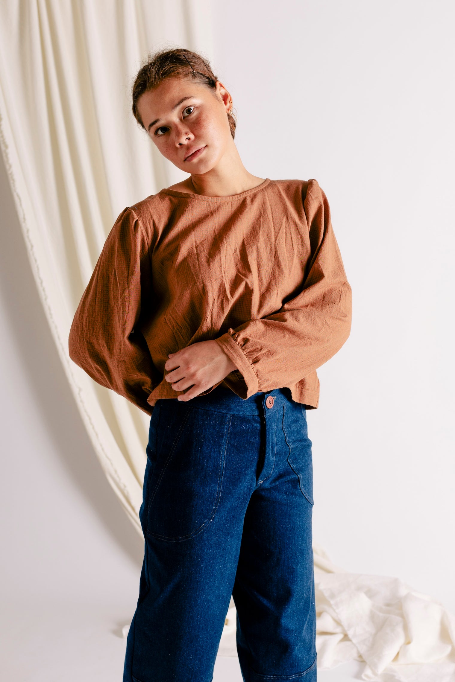 Lucie Top - Handwoven Cotton