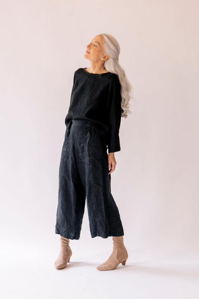 Emil Easy Crop Pant - Linen